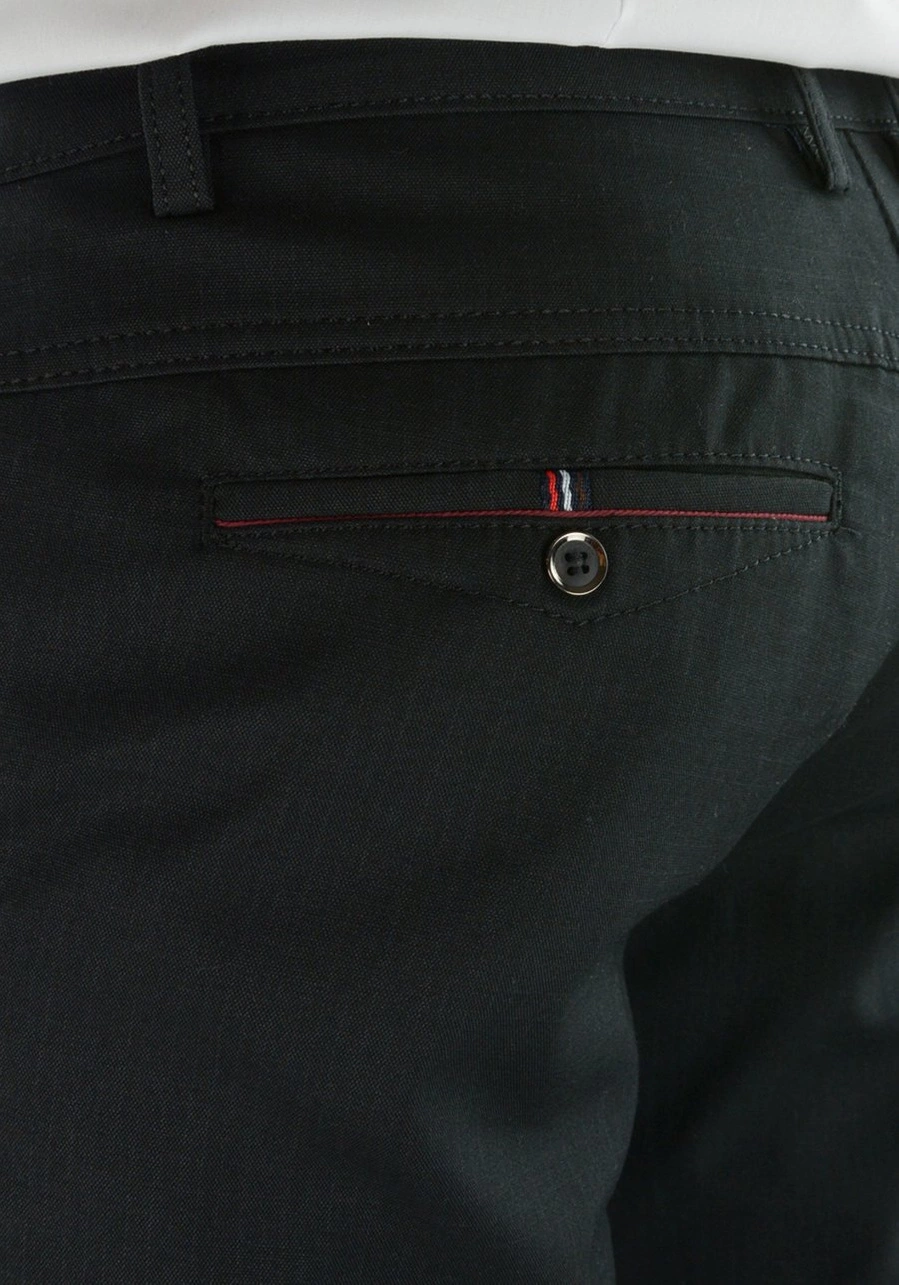 Spodnie męskie eleganckie, czarne dla wysokich (wzrost do 210 cm), niskich, otyłych (do 124 cm w pasie) lub regular. Duże rozmiary bez kantów, wysoki stan, elastyczne - 98