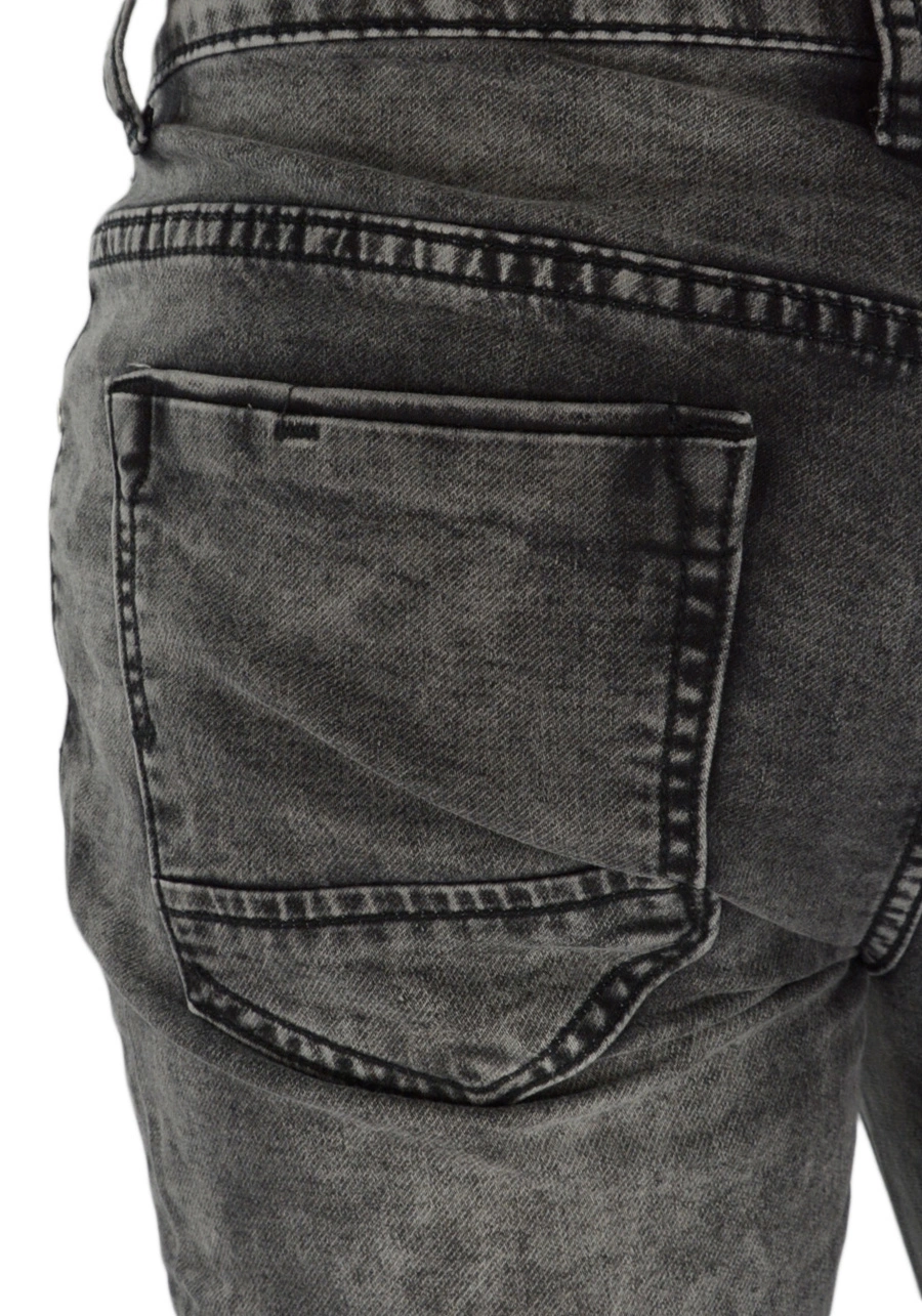 Ciemnoszare jeansy męskie, nogawka zwężana M072