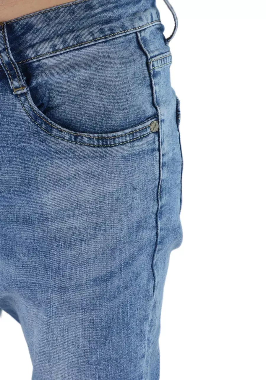 Jeansy męskie zwężane jasnoniebieskie M137