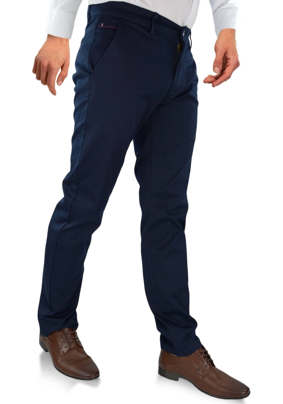 Granatowe, materiałowe spodnie męskie, duże rozmiary (plus size) M165