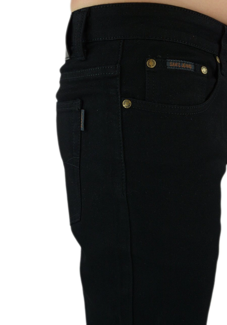 Spodnie męskie dla otyłych (duże rozmiary oversize). Klasyczne oraz proste, czarne - M160