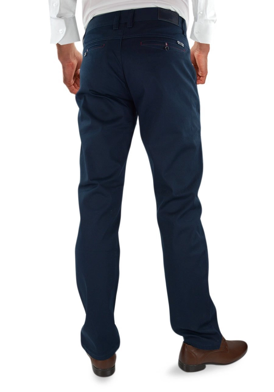 Granatowe spodnie męskie materiałowe 435-9A