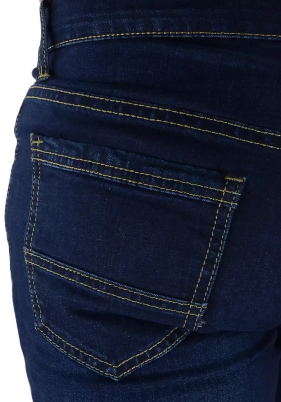 Jeansy męskie granatowe, elastyczne, nogawka regular M125