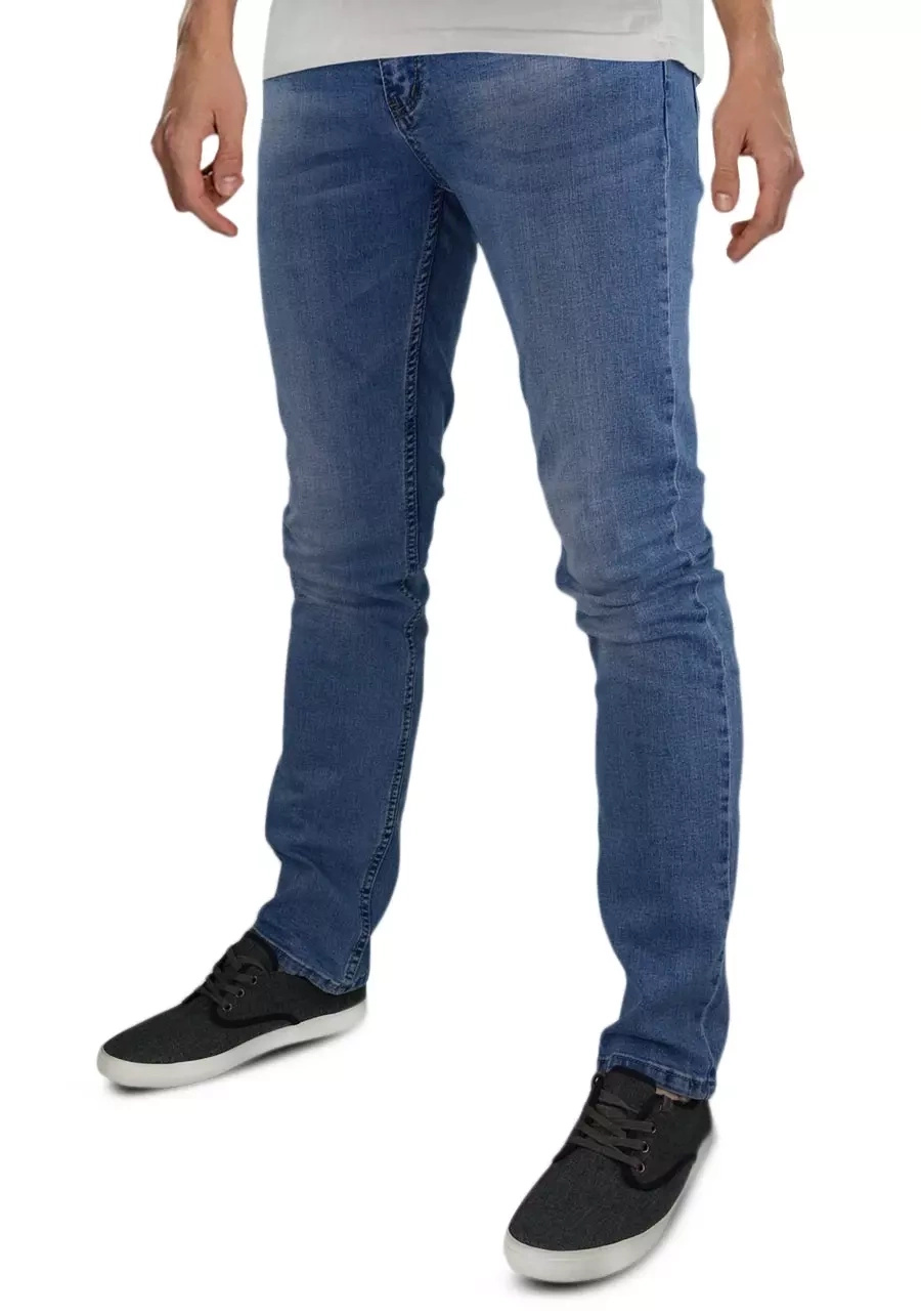 Niebieskie jeansy męskie slim fit M128