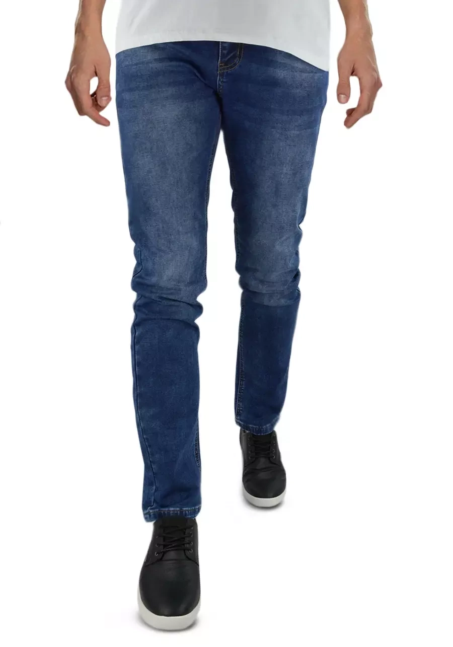 Jeansy męskie slim fit niebieskie M135