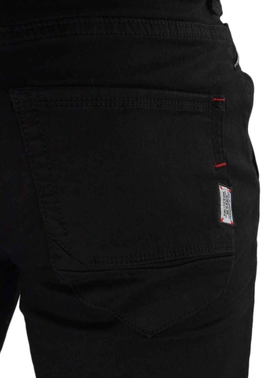 Czarne spodnie męskie chinosy, skinny fit M083