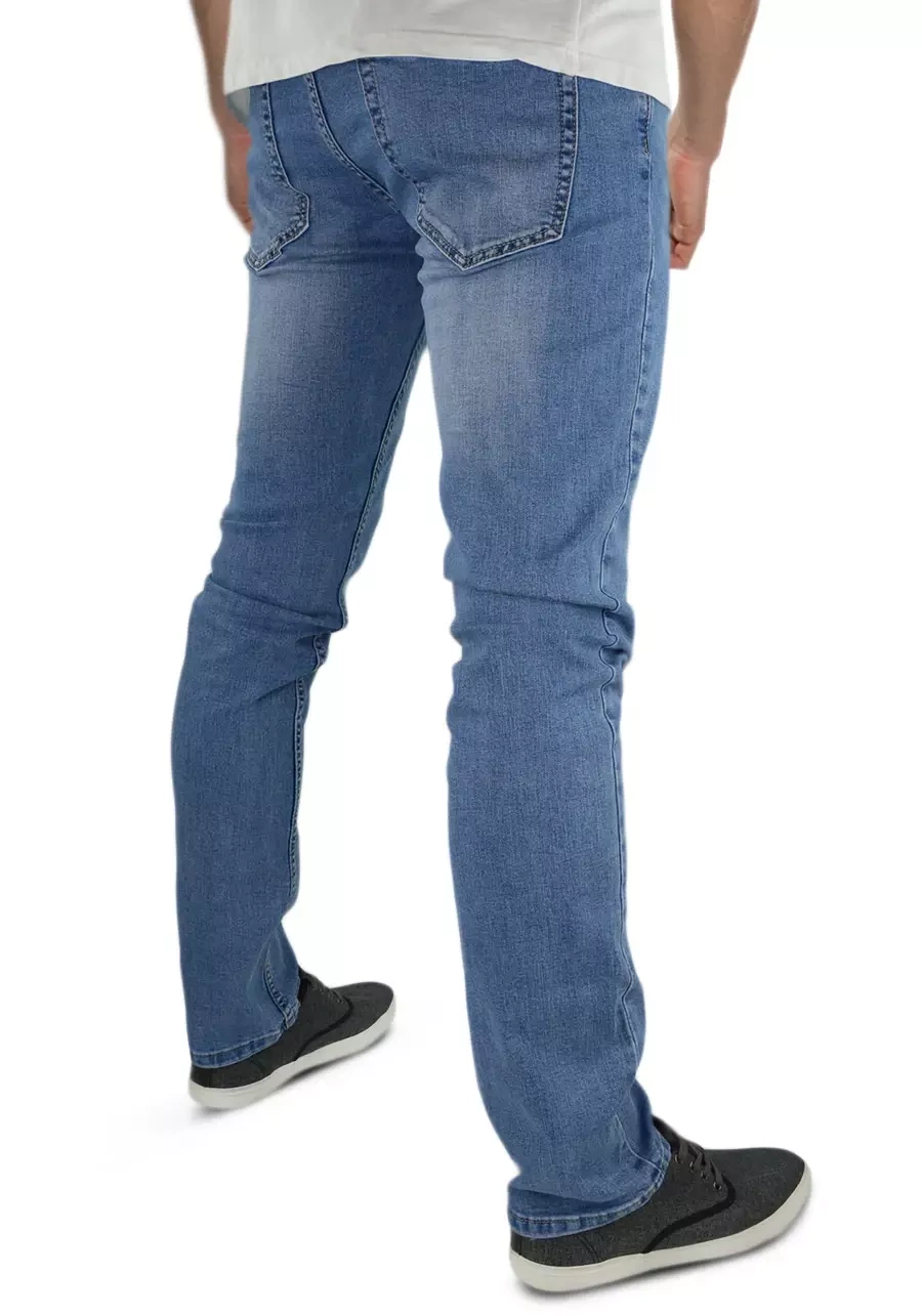 Niebieskie jeansy męskie slim fit M128