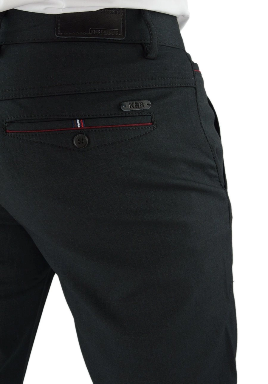 Eleganckie spodnie męskie w odcieniu koloru czarnego 1247A