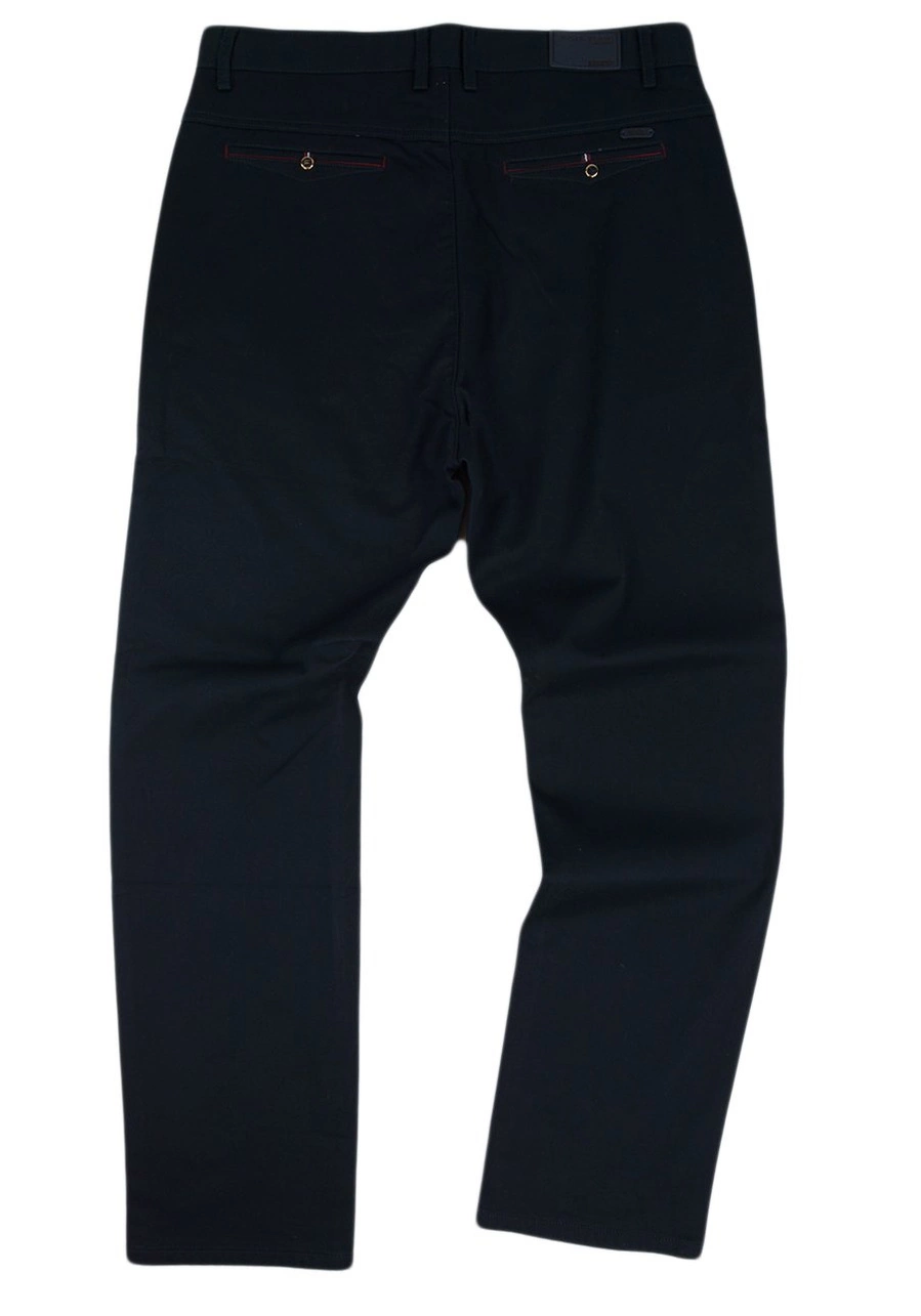 Wyjściowe spodnie męskie w dużych rozmiarach, granatowe 435T-10