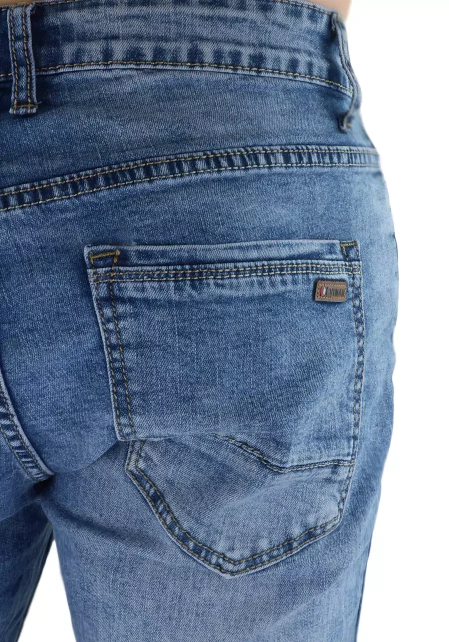 Jeansy męskie zwężane jasnoniebieskie M137