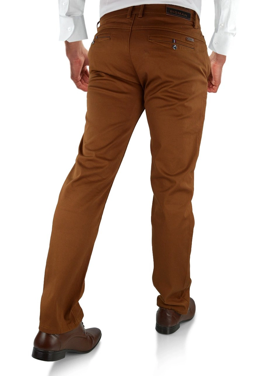Chinosy męskie w kolorze brązowym A324-2/3