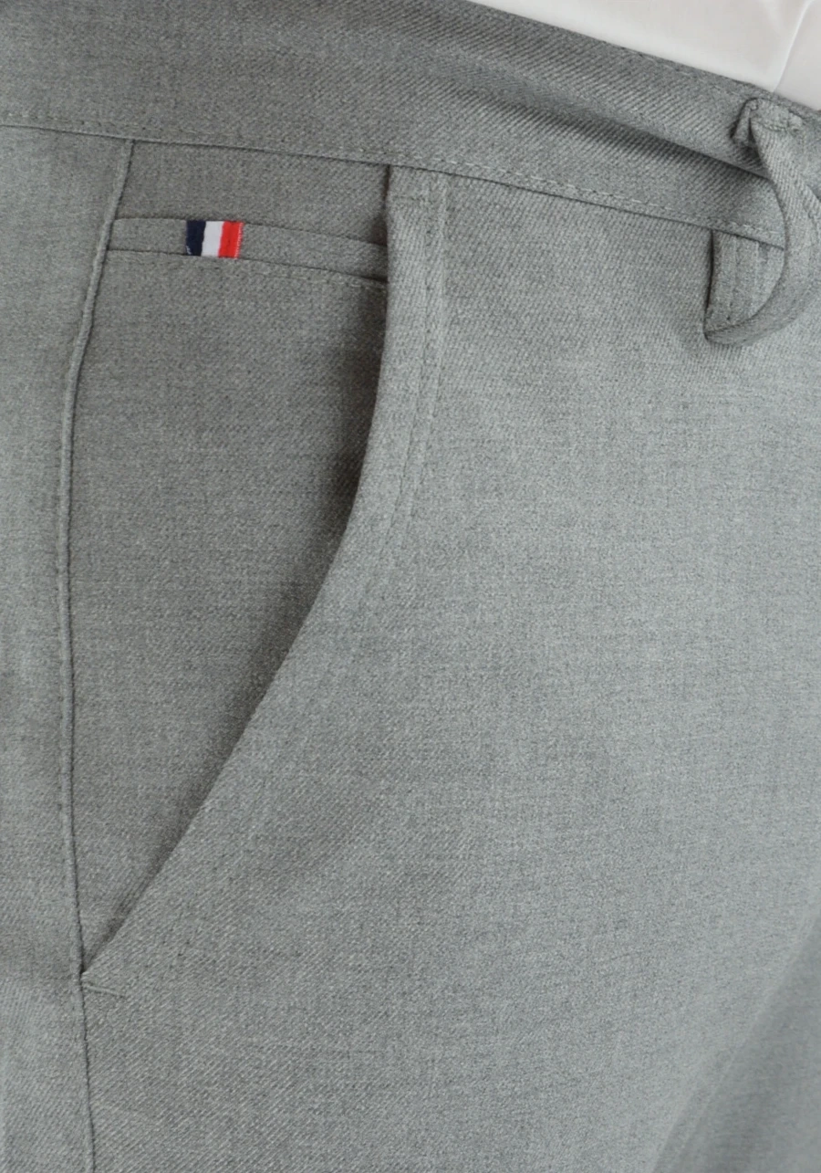 Szare, eleganckie spodnie męskie premium comfort M150