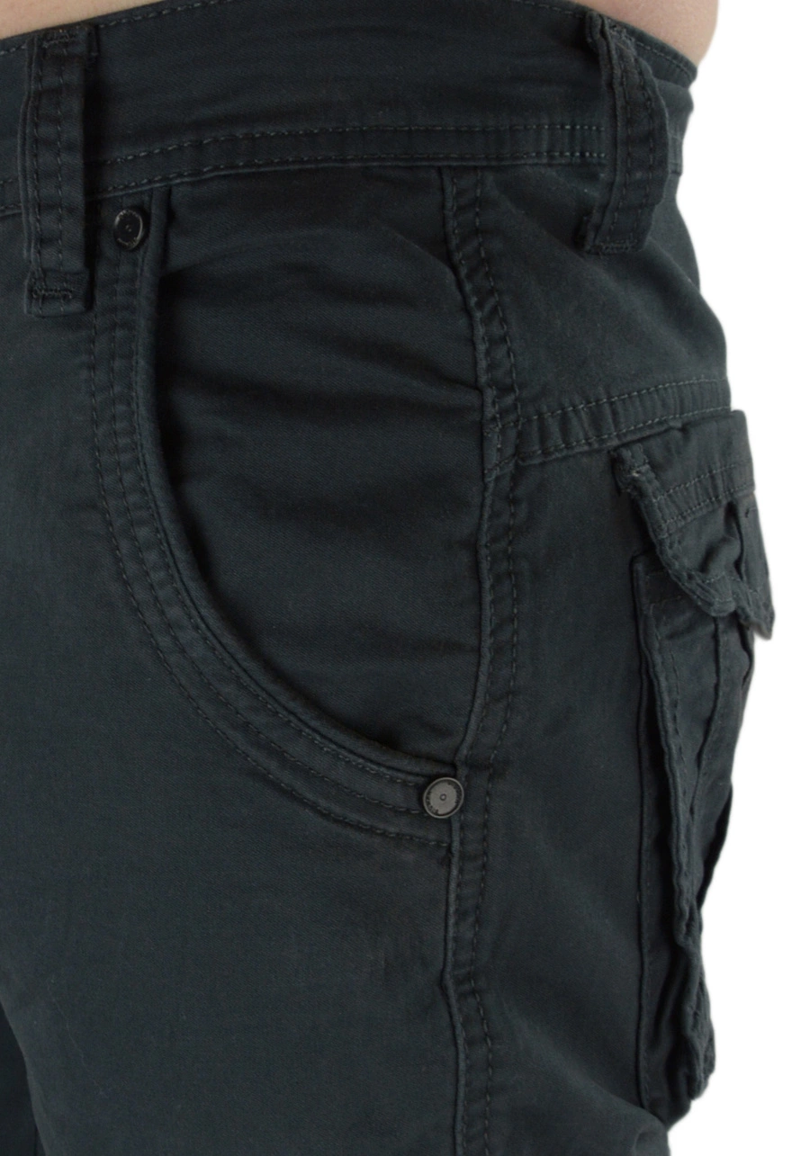 Spodnie męskie bojówki, ciemnografitowe M047