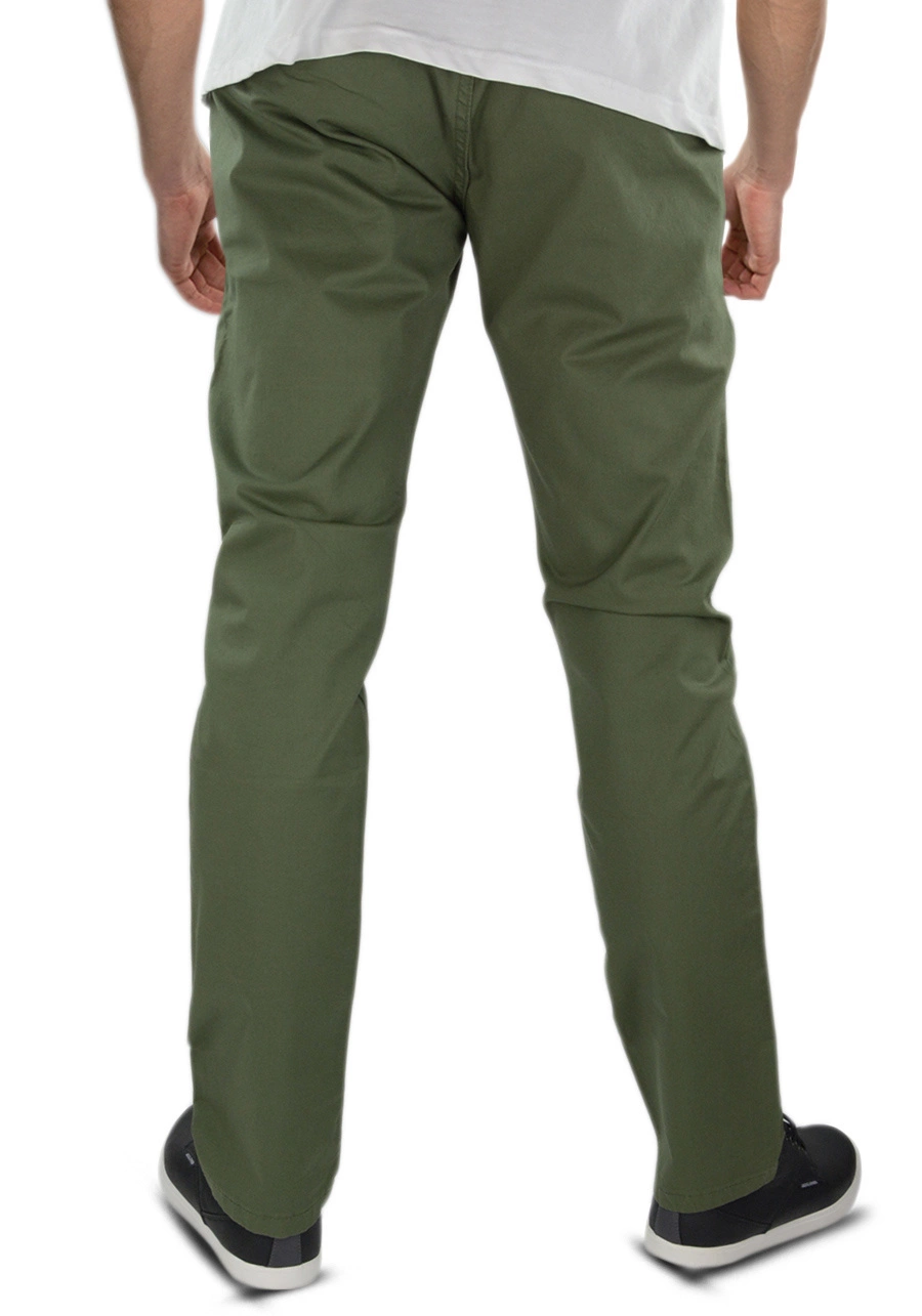 Zielone spodnie męskie chinosy materiałowe, slim fit M084