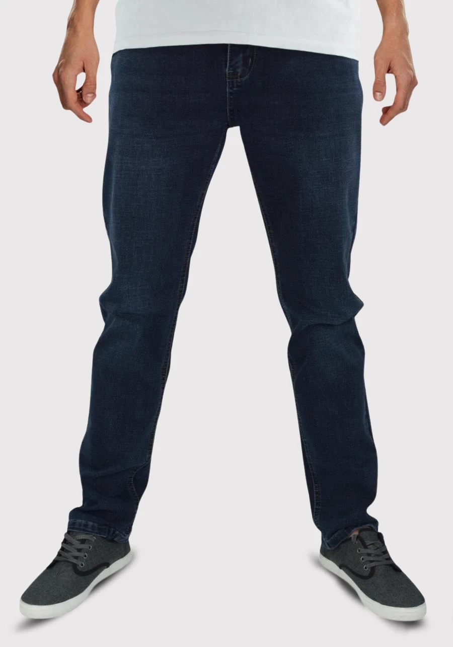 Jeansy męskie dla wysokich (do 210 cm wzrostu), niskich oraz regular. Duże rozmiary (do 128 cm w pasie). Granatowe, klasyczne oraz elastyczne M116
