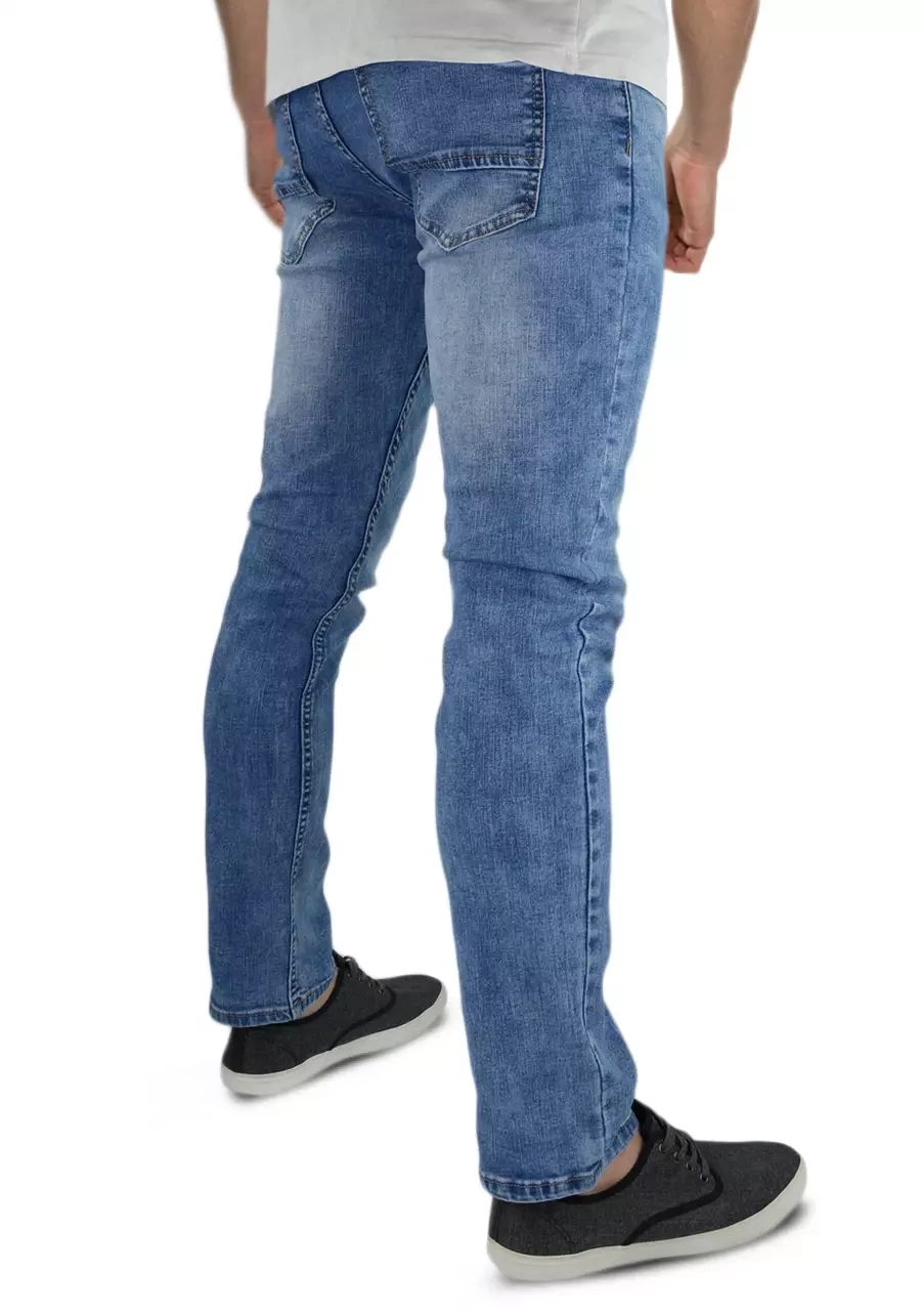 Jeansy męskie jasnoniebieskie slim fit M129