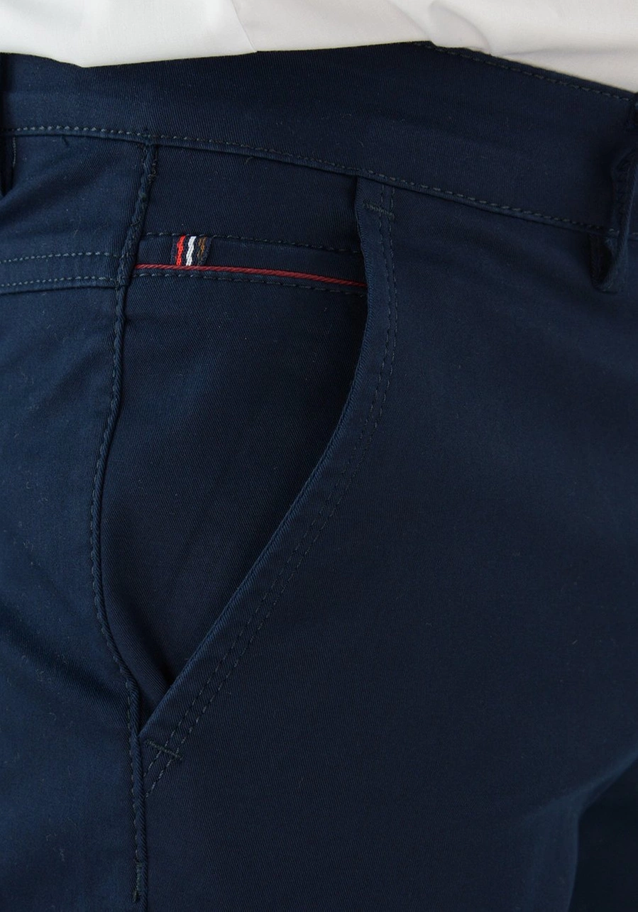 Granatowe, materiałowe spodnie męskie, duże rozmiary (plus size) M165