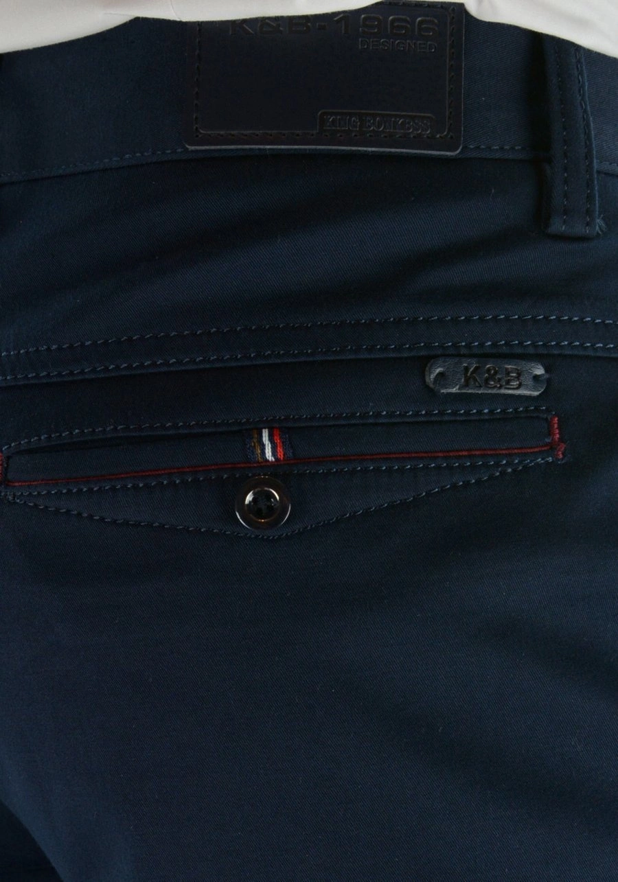 Granatowe spodnie męskie materiałowe 435-9A