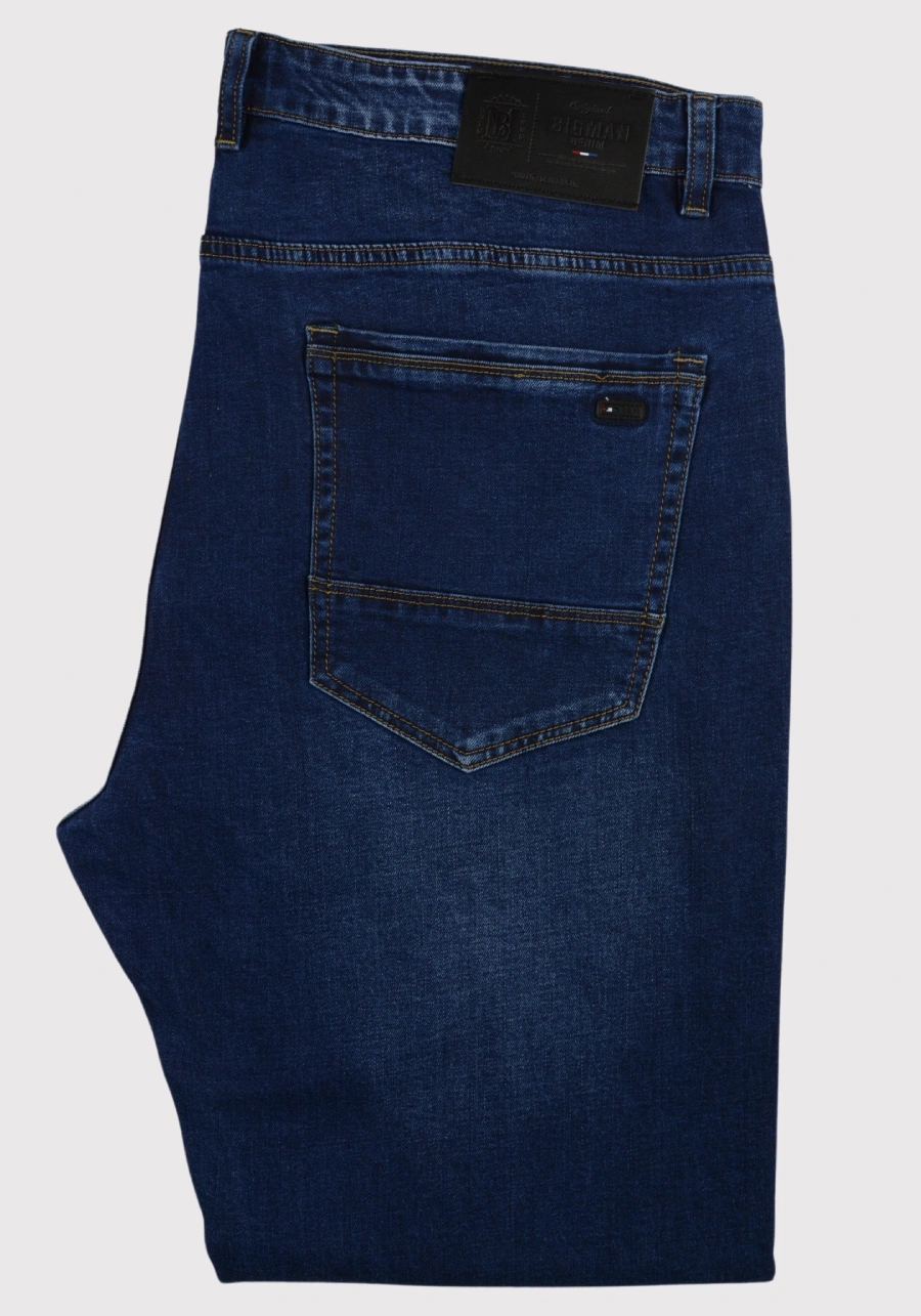 Jeansy męskie z wysokim stanem. Duże rozmiary, rozciągliwe. Plus size 3XL, 4XL, 5XL - M154