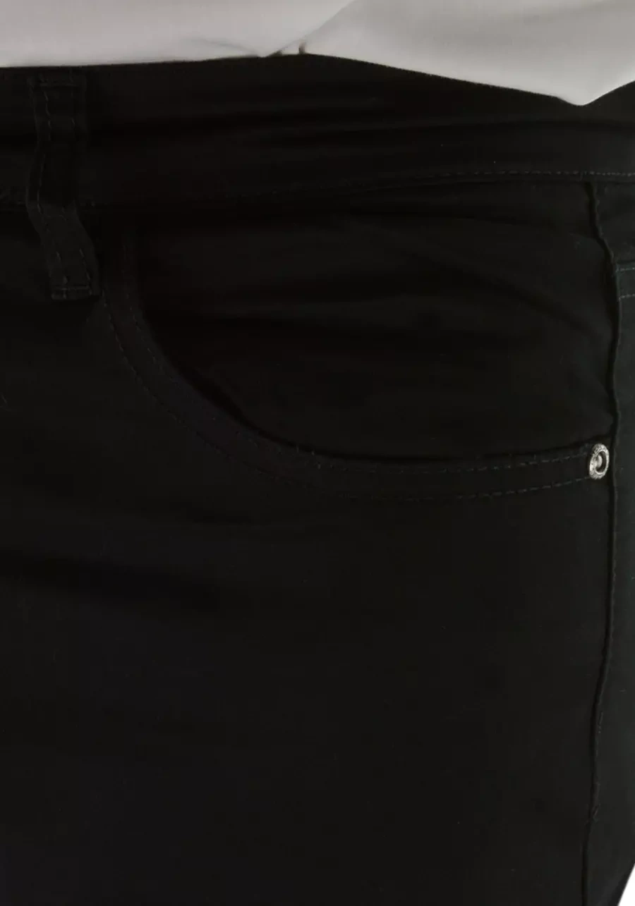 Cienkie, przewiewne oraz luźne czarne spodnie męskie materiałowe na lato - M133