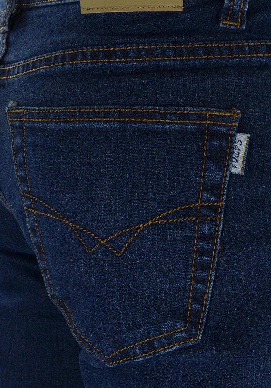 Duże jeansy męskie (oversize) dla otyłych, elastyczne z wysokim stanem M164