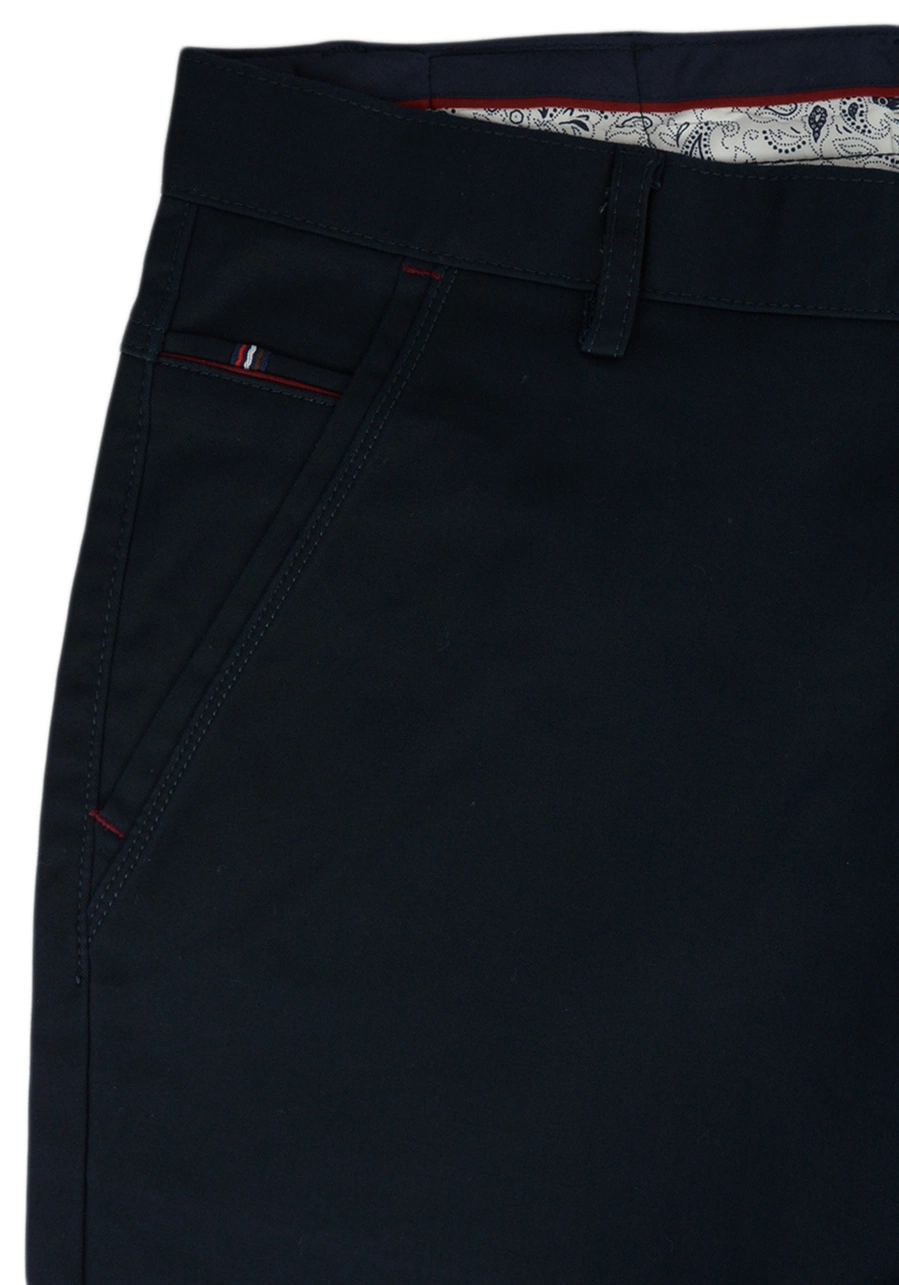 Wyjściowe spodnie męskie w dużych rozmiarach, granatowe 435T-10