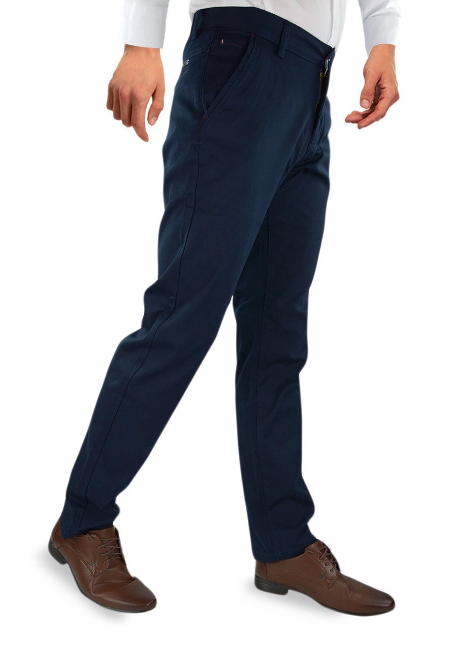 Granatowe spodnie męskie materiałowe 435-9A