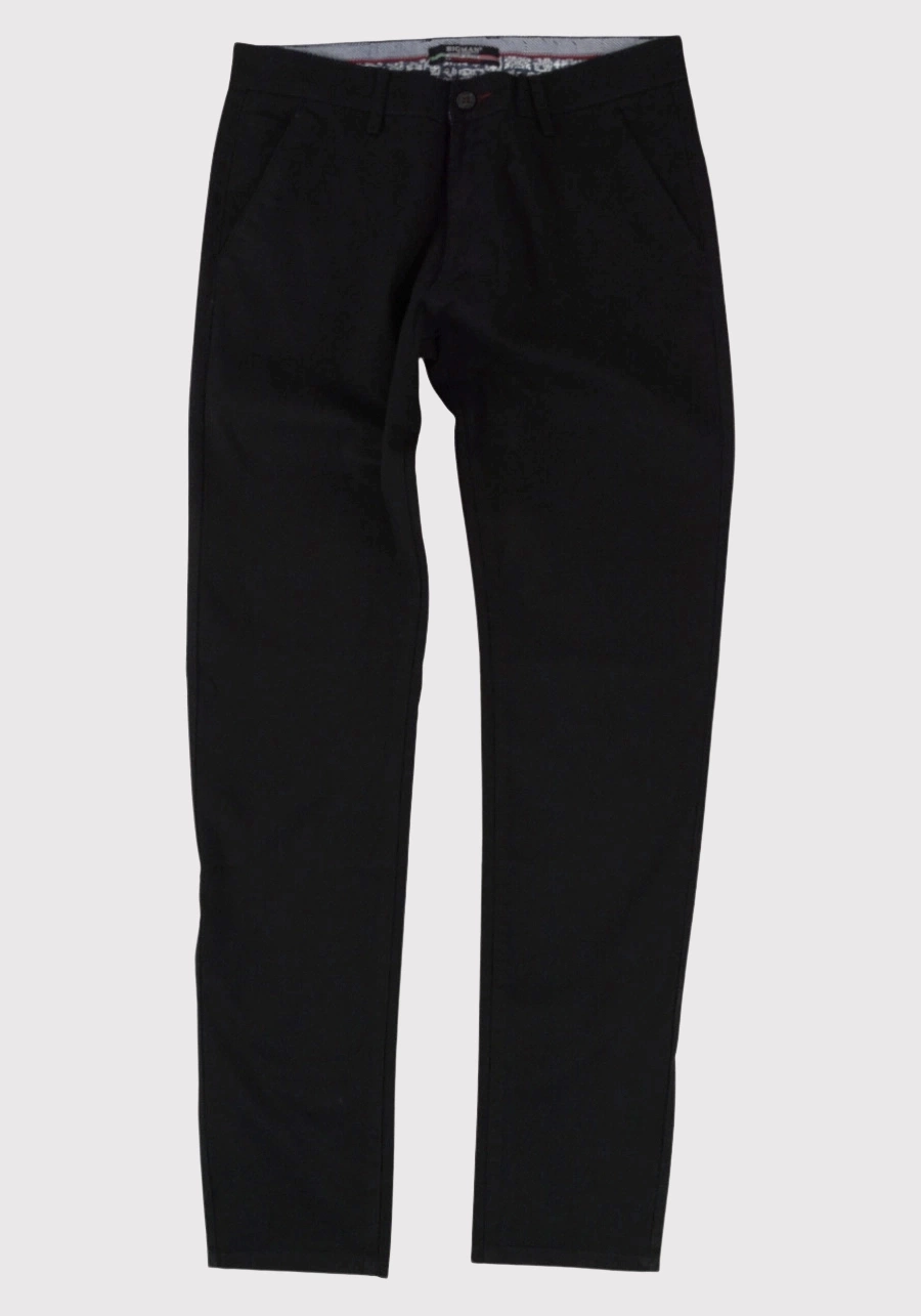 Spodnie męskie dla wysokich (wzrost do 210 cm), czarne  M166