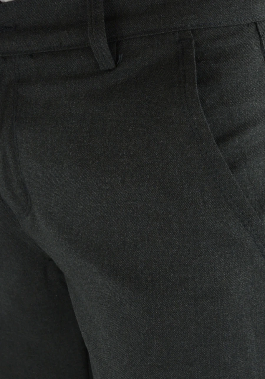 Grafitowe, eleganckie spodnie męskie premium comfort M152