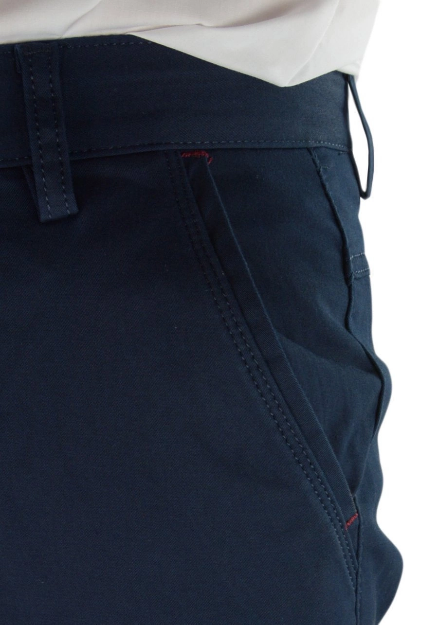 Granatowe spodnie męskie materiałowe 435-9A
