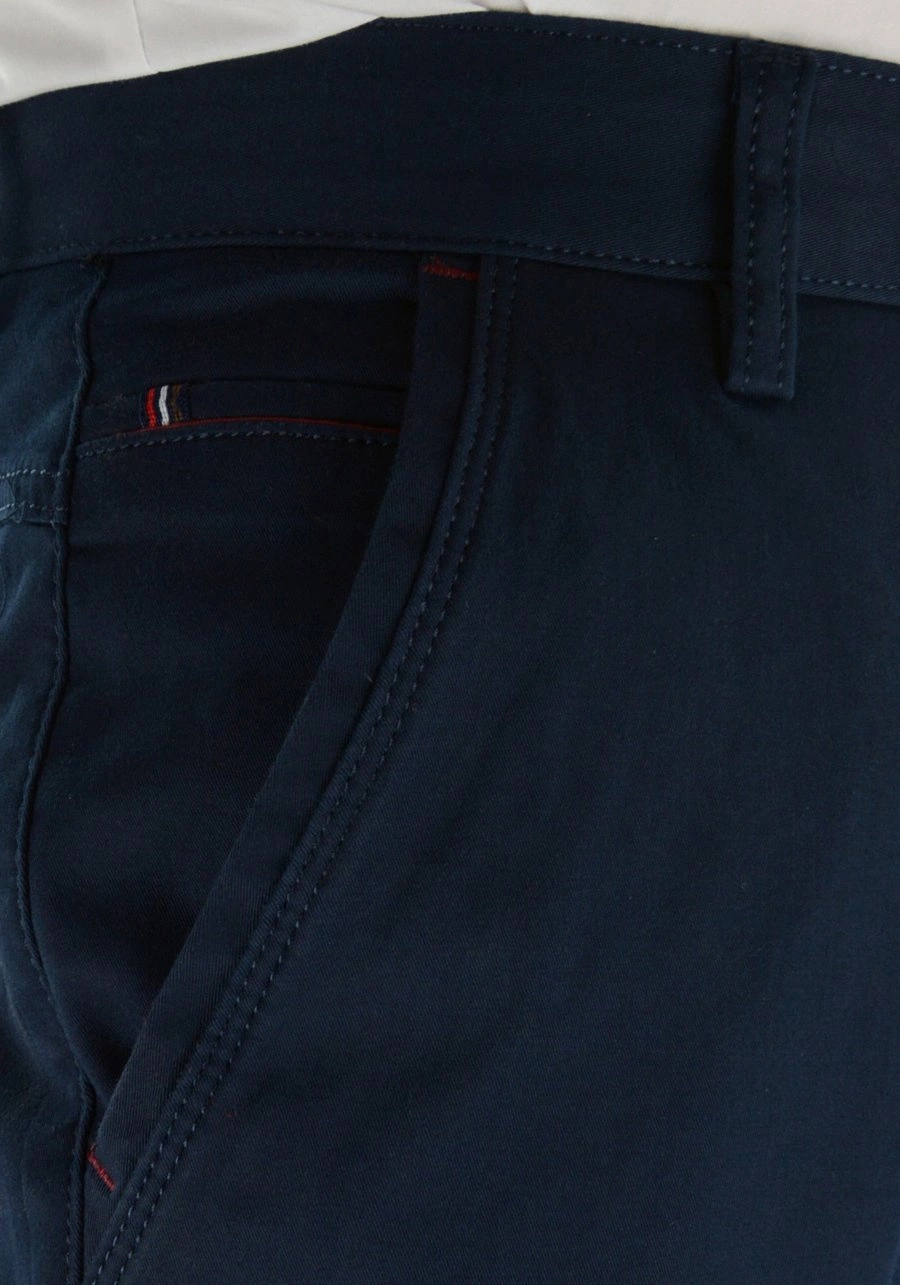 Granatowe spodnie męskie materiałowe 435-9A