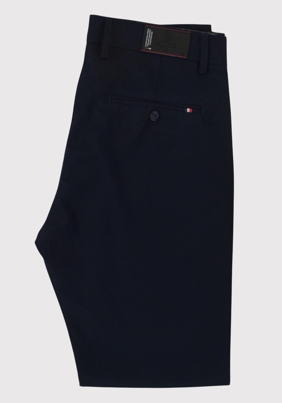 Spodnie męskie granatowe, eleganckie, elastyczne chinosy. Lekko zwężane nogawki M163