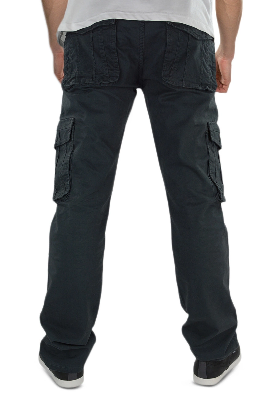 Spodnie męskie bojówki, ciemnografitowe M047