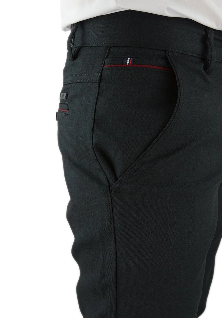 Eleganckie spodnie męskie w odcieniu koloru czarnego 1247A