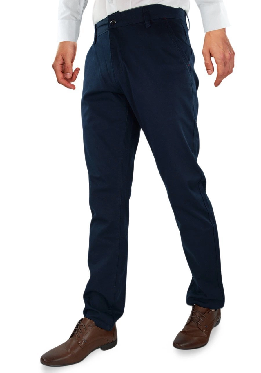Granatowe spodnie męskie materiałowe 435-9A
