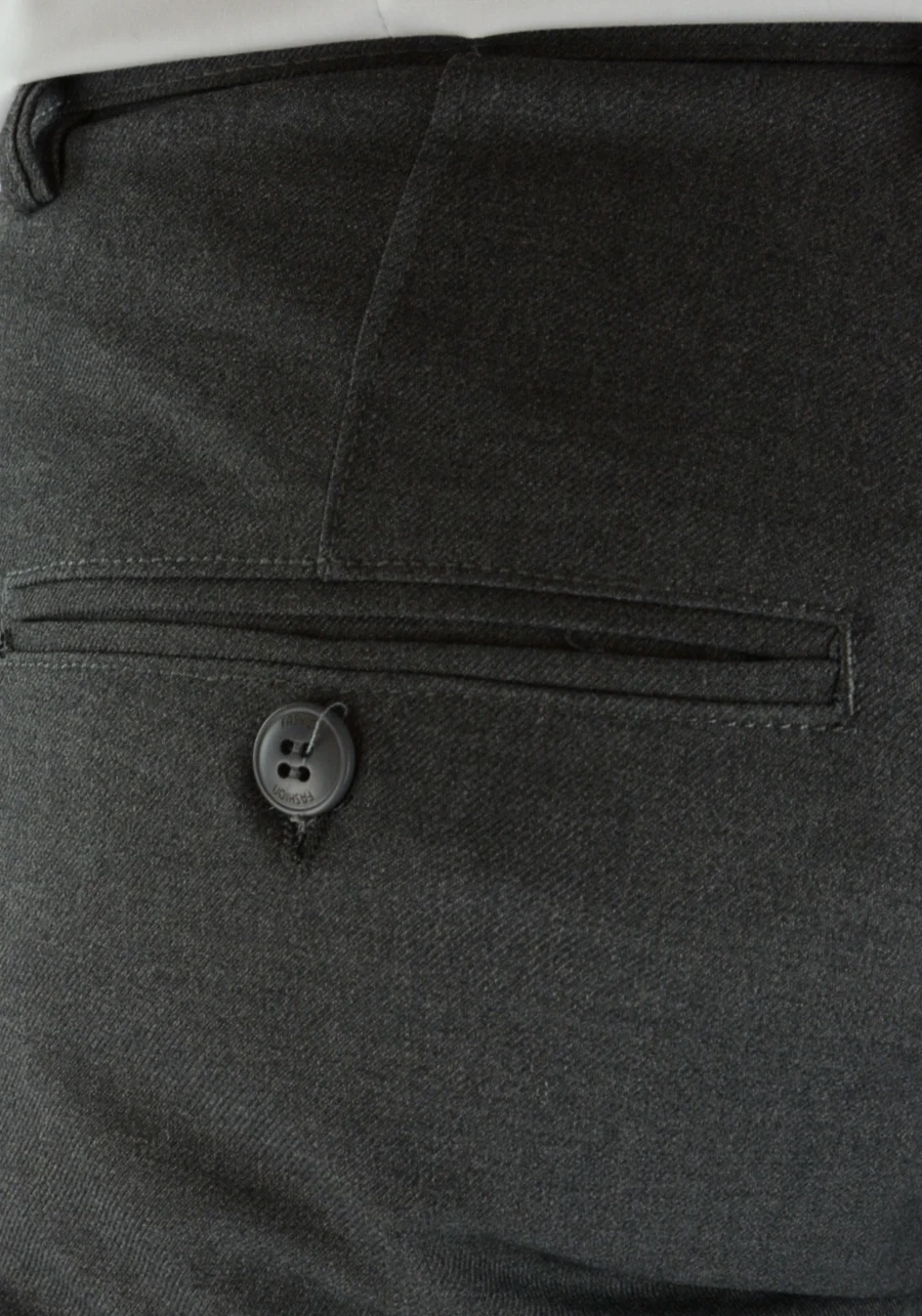 Ciemnoszare, eleganckie spodnie męskie premium comfort M151