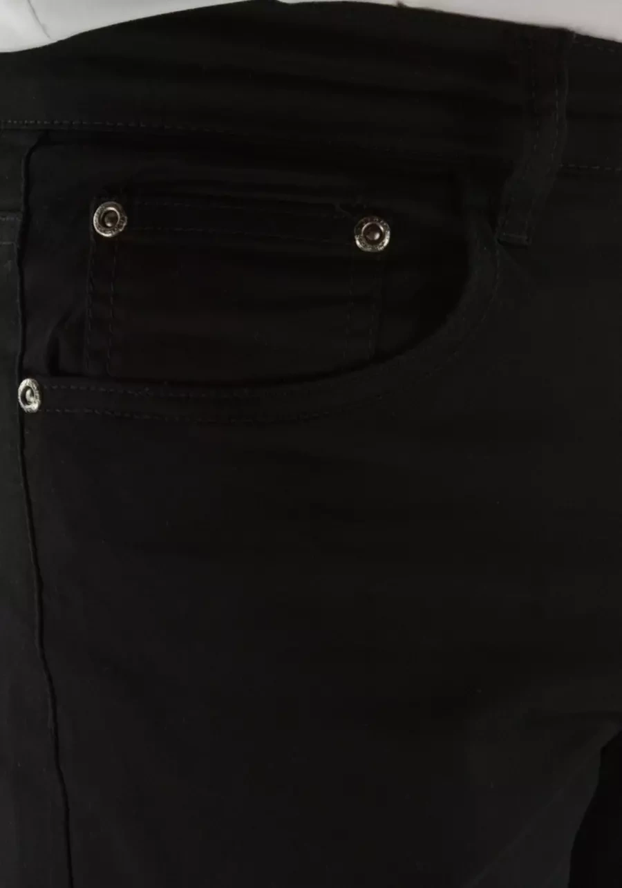 Cienkie, przewiewne oraz luźne czarne spodnie męskie materiałowe na lato - M133