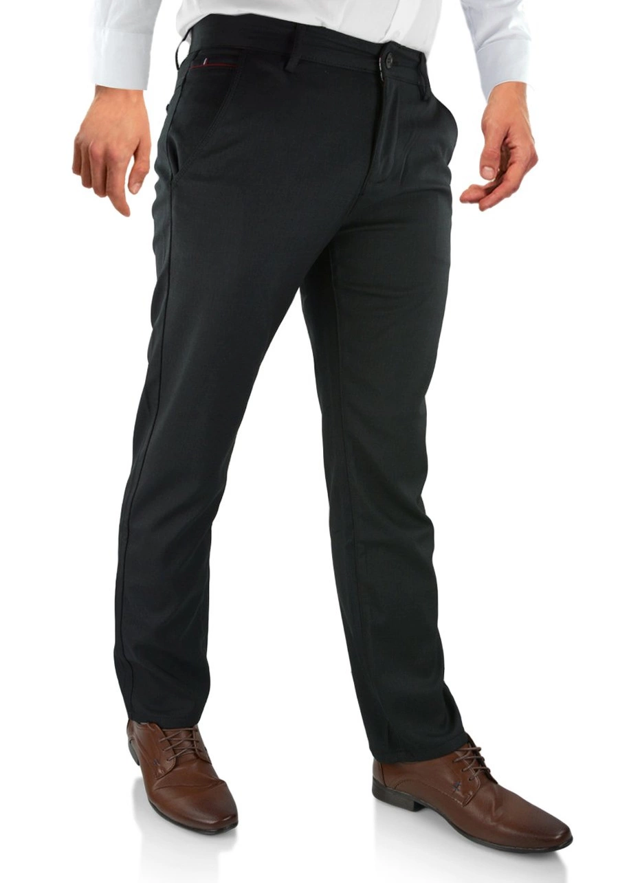 Eleganckie spodnie męskie w odcieniu koloru czarnego 1247A