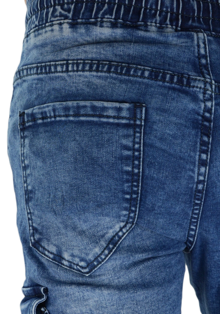 Joggery męskie jeansowe z bocznymi kieszeniami M065