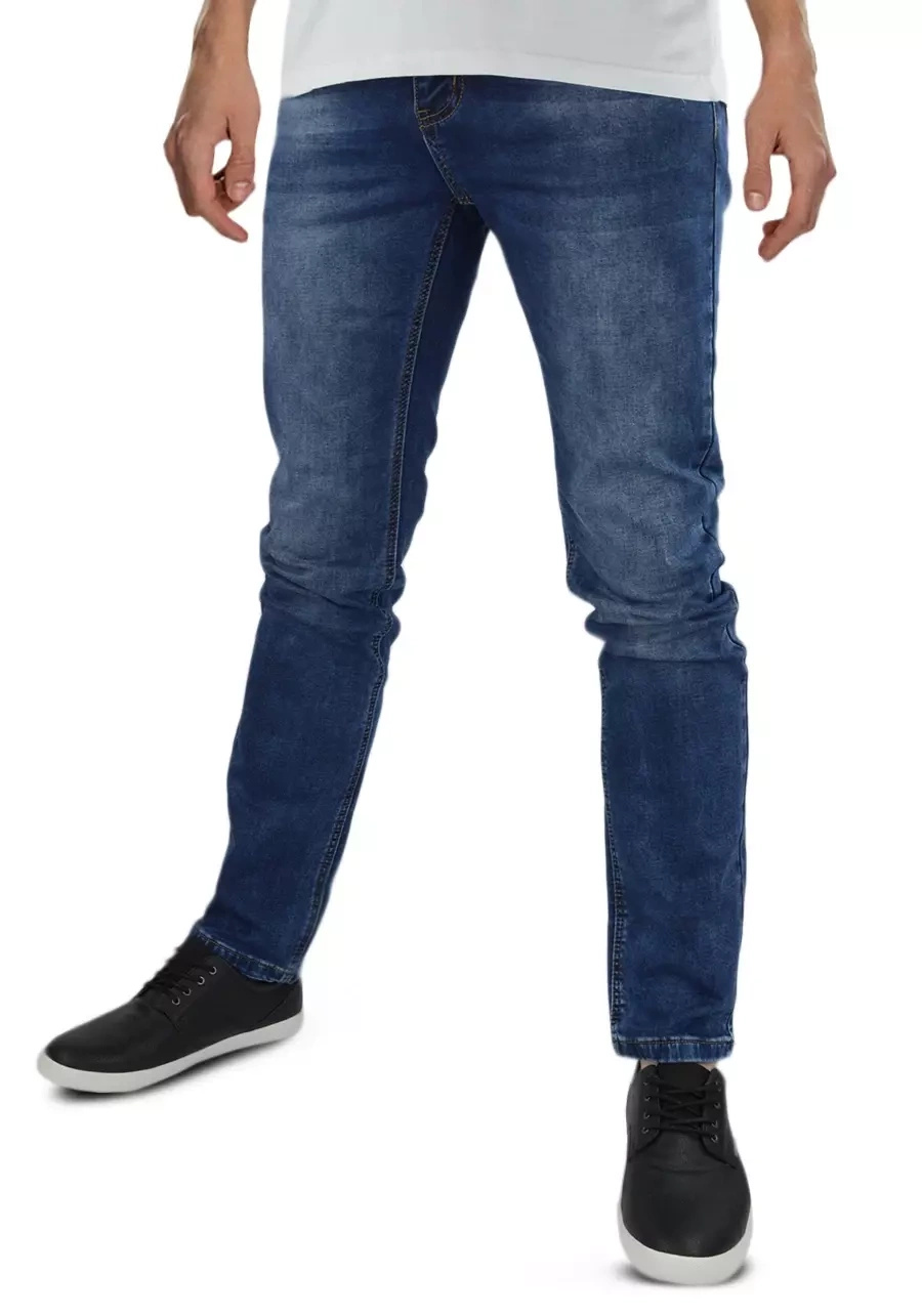 Jeansy męskie slim fit niebieskie M135