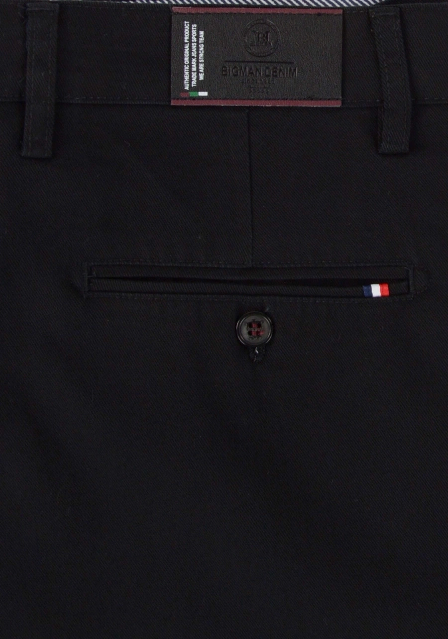 Spodnie męskie dla wysokich (wzrost do 210 cm), czarne  M166