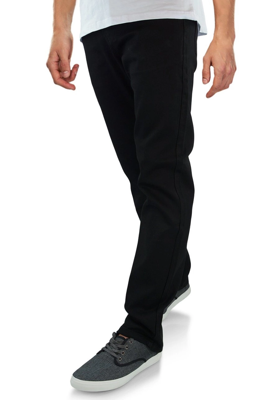 Spodnie męskie dla otyłych (duże rozmiary oversize). Klasyczne oraz proste, czarne - M160