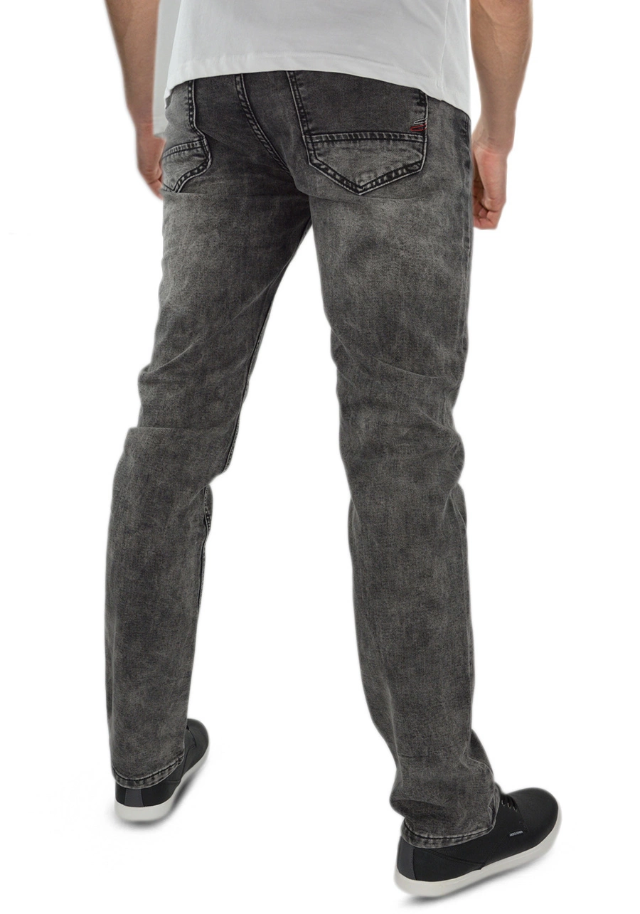 Ciemnoszare jeansy męskie, nogawka zwężana M072