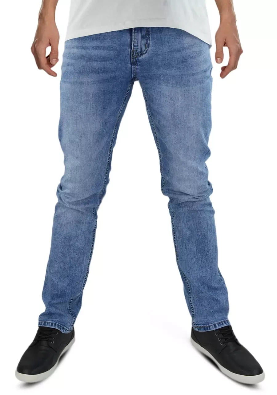 Jeansy męskie zwężane jasnoniebieskie M137