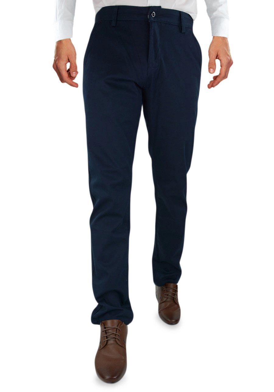 Granatowe spodnie męskie materiałowe 435-9A