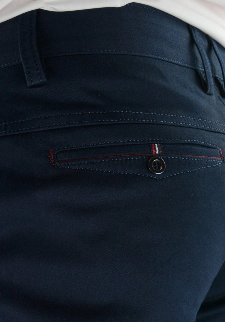 Granatowe spodnie męskie materiałowe 435-9A
