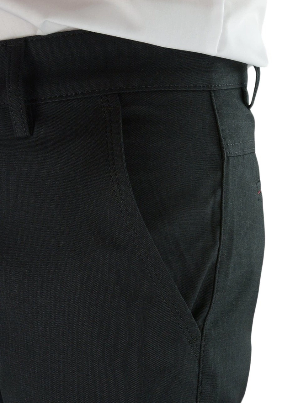 Spodnie męskie eleganckie, czarne dla wysokich (wzrost do 210 cm), niskich, otyłych (do 124 cm w pasie) lub regular. Duże rozmiary bez kantów, wysoki stan, elastyczne - 98