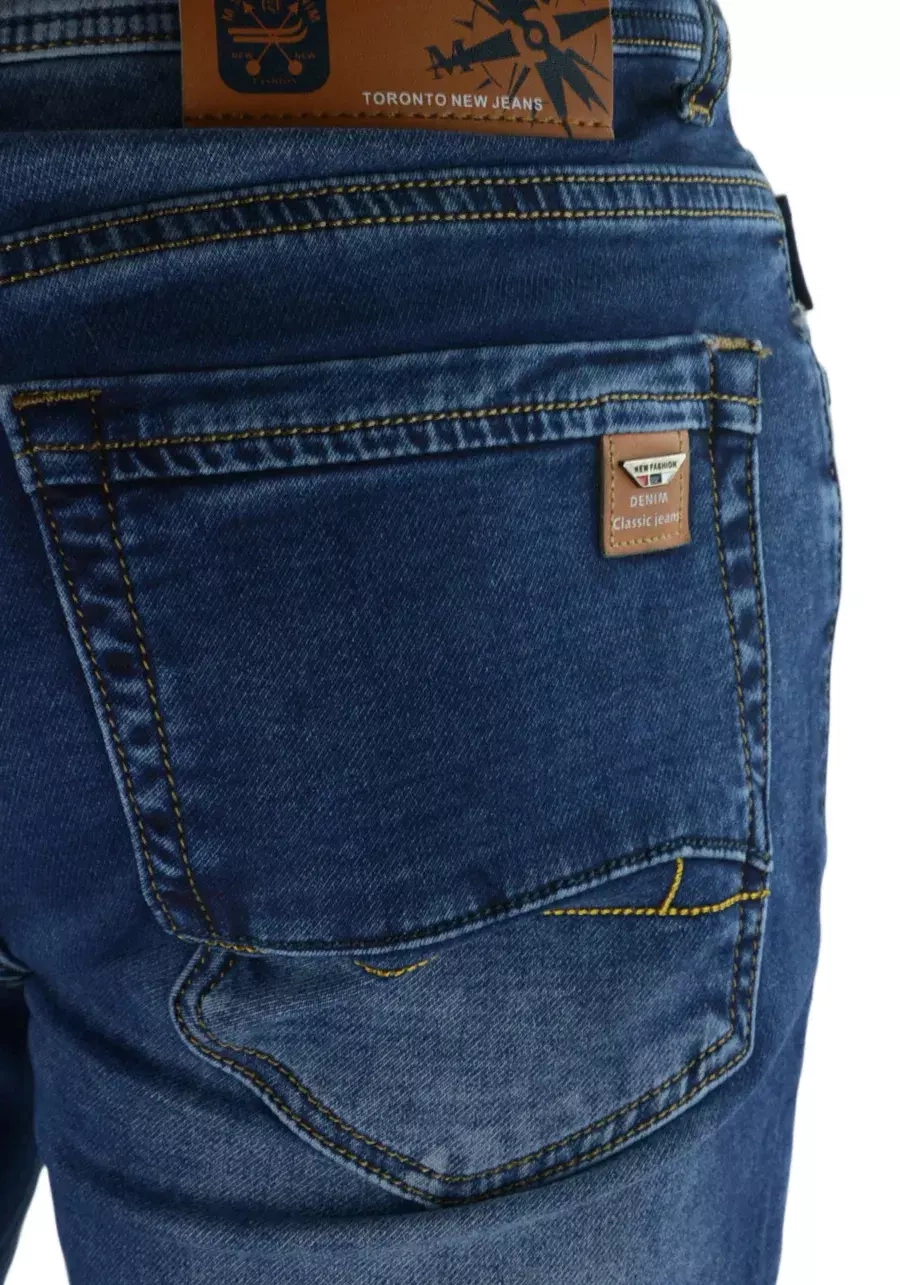 Jeansy męskie slim fit niebieskie M135