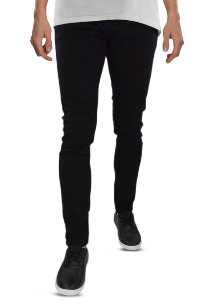 Czarne spodnie męskie chinosy, skinny fit M083