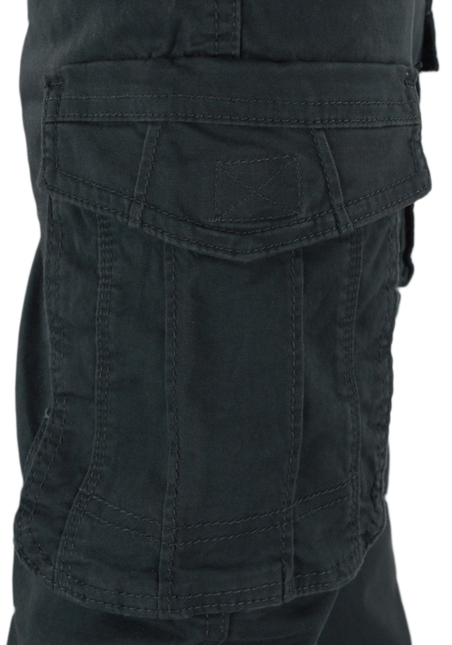 Spodnie męskie bojówki, ciemnografitowe M047